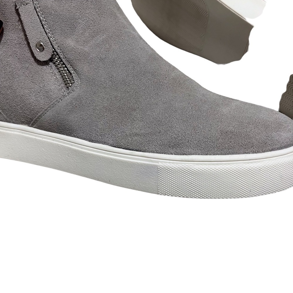 Steve Madden Silat High Top Wedge Sneaker Gray Size 11 Dual aside Zipper - Picture 12 of 12